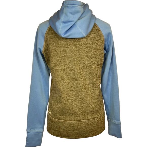 Nike Therma Fit Hoodie Womens Sz S Blue Gray Pullover Athletic Logo Swoosh Y2K - Picture 2 of 13